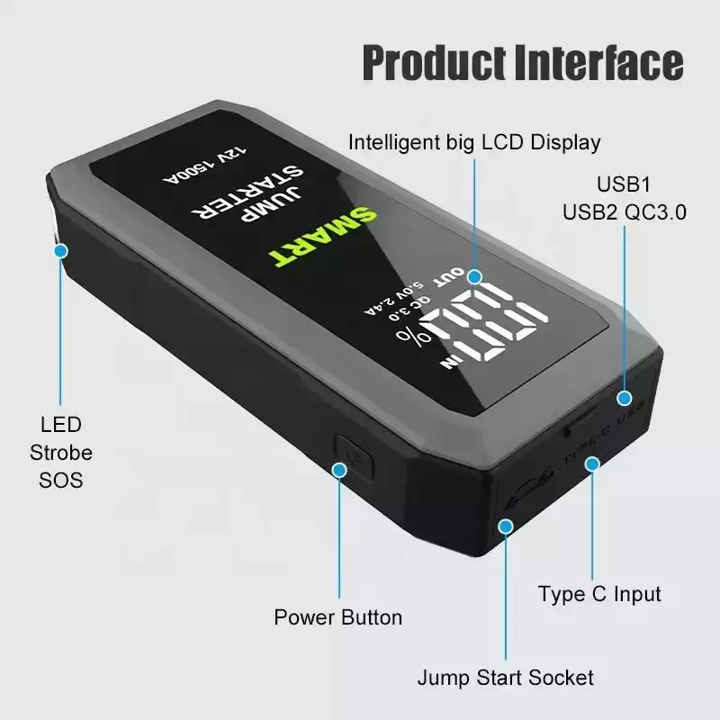 Intelligent Jump Starter Power Bank 16000mAh 3