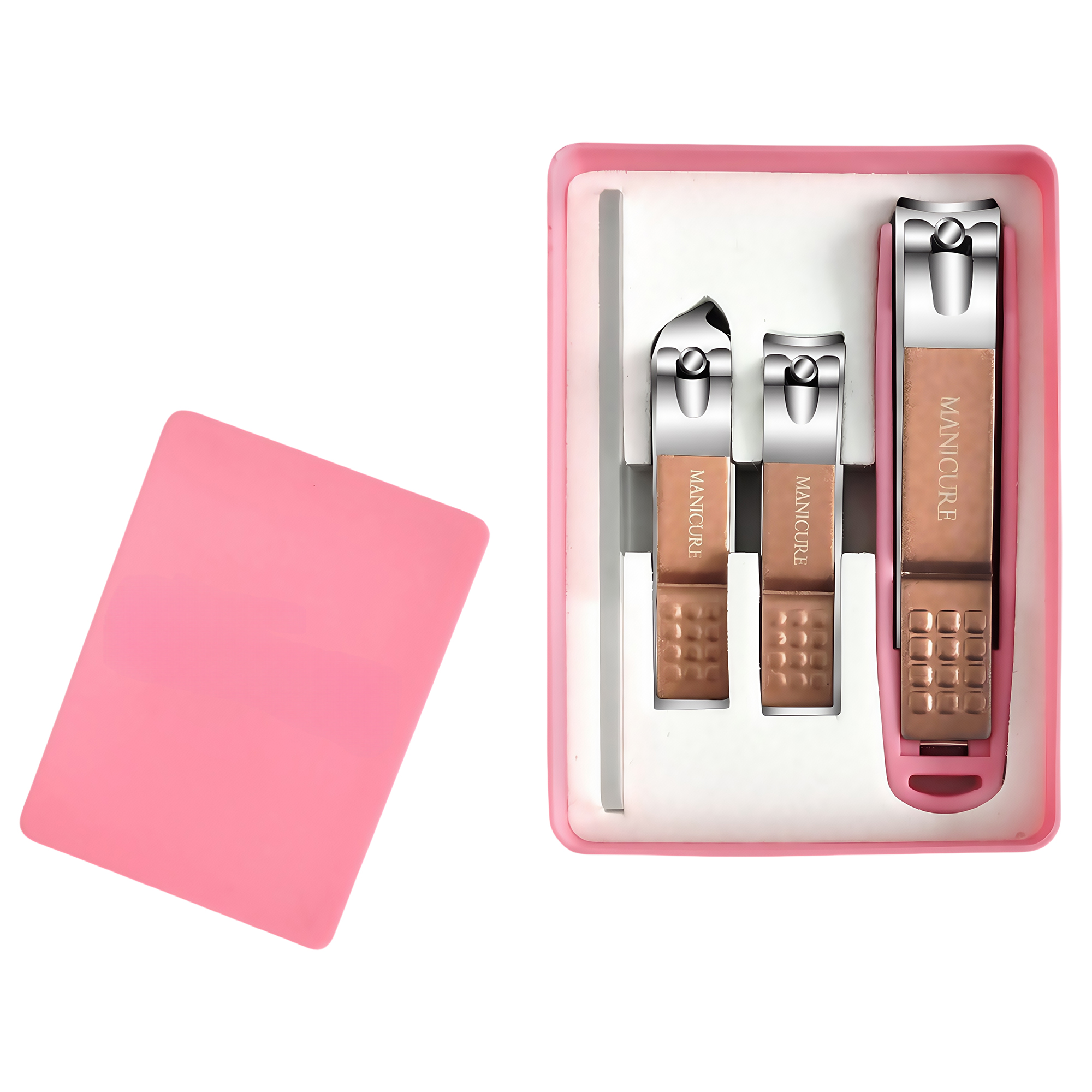 4-Piece Nail Clipper Set with Splash Guard 2