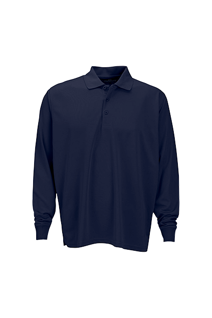 Vansport Omega Long Sleeve Solid Mesh Tech Polo 44