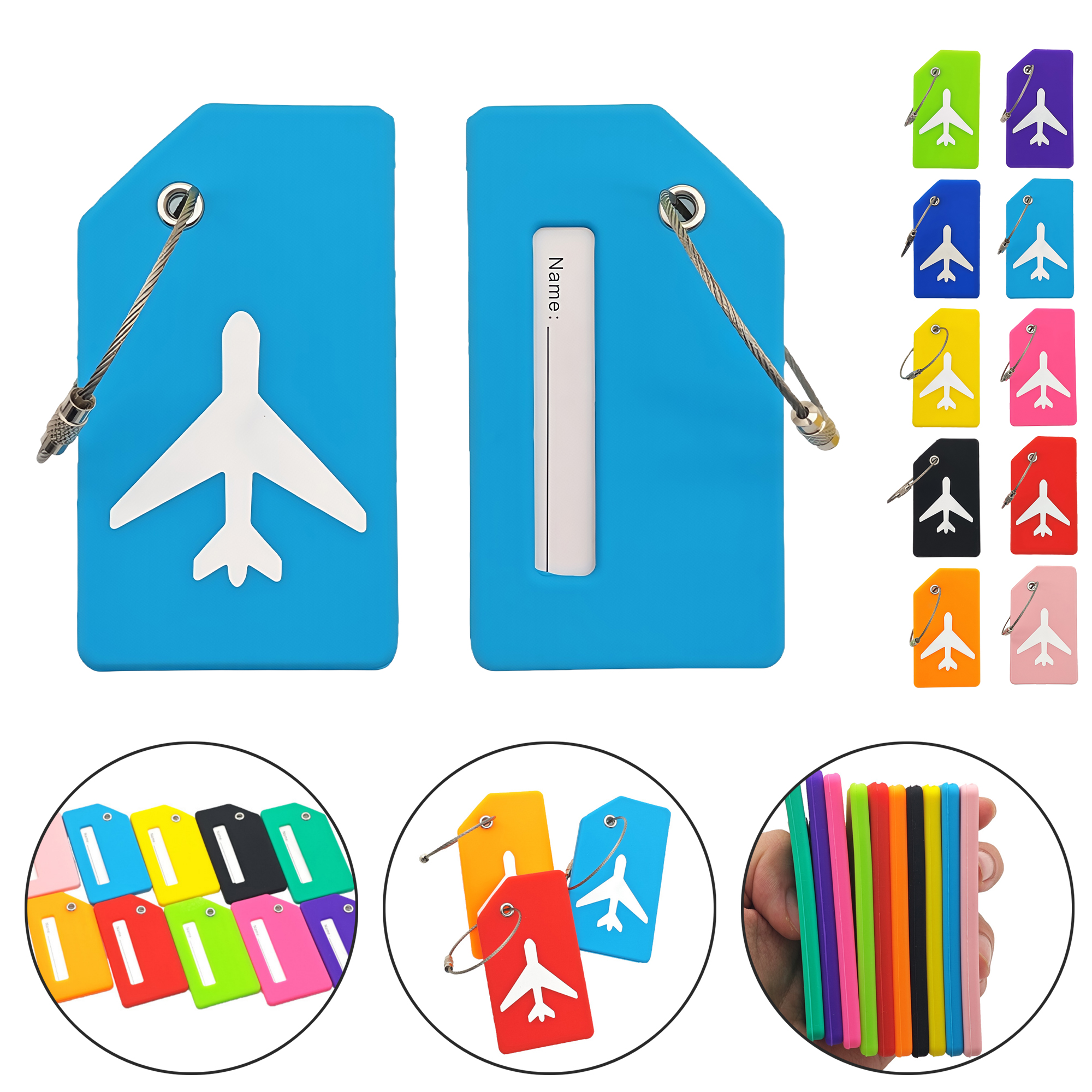 Durable Silicone Luggage Tag with Card Slot 10