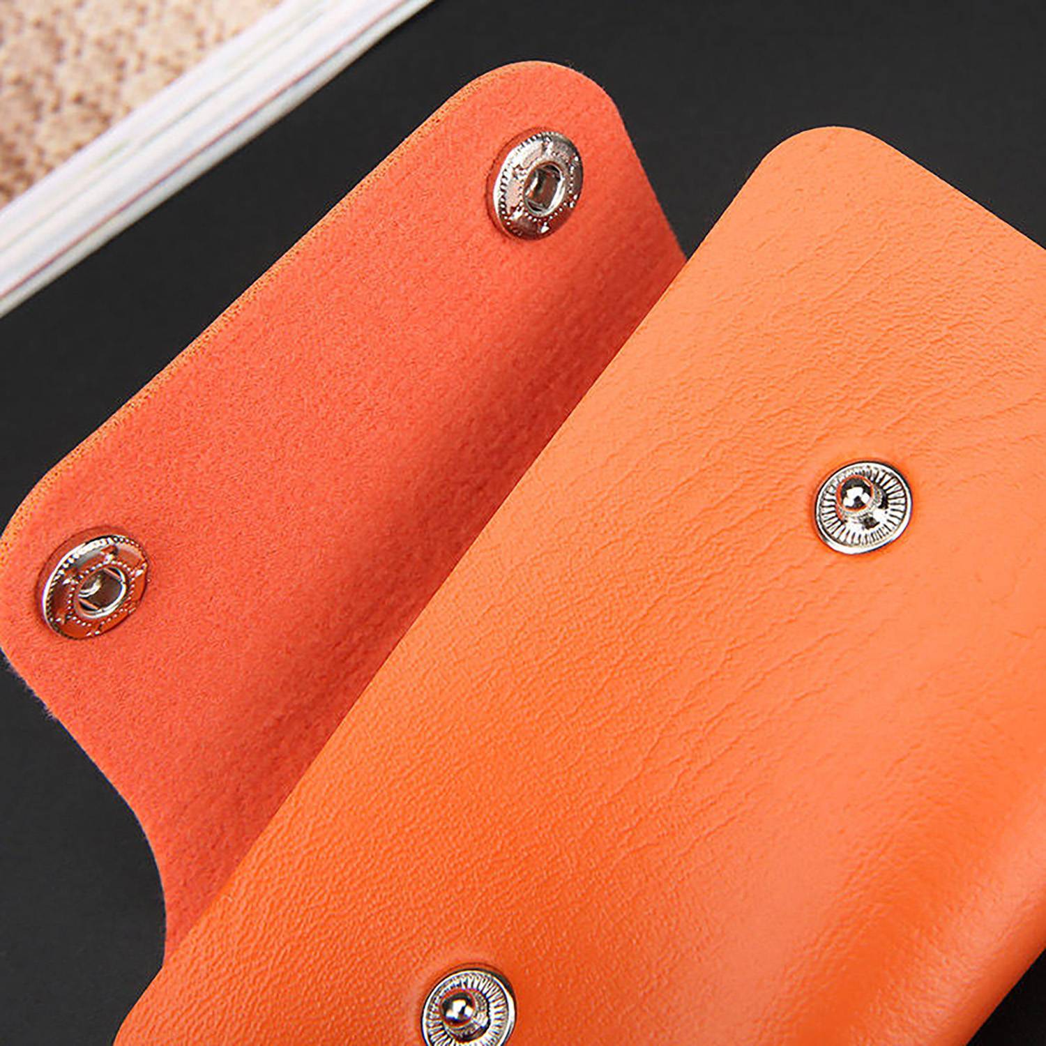 PU Leather Double-Snap Key Pouch 9
