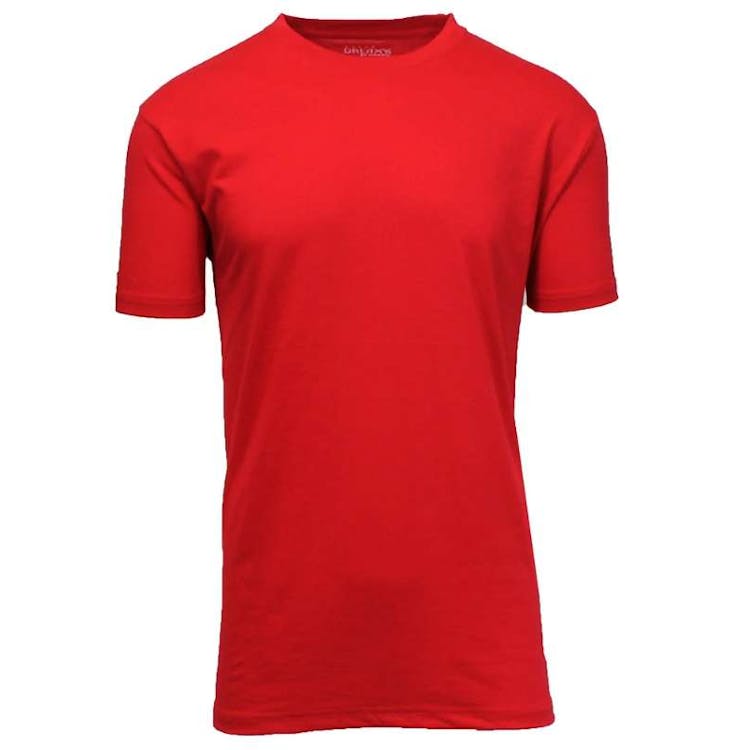 Men's Crew Neck Tees - Red Large 1