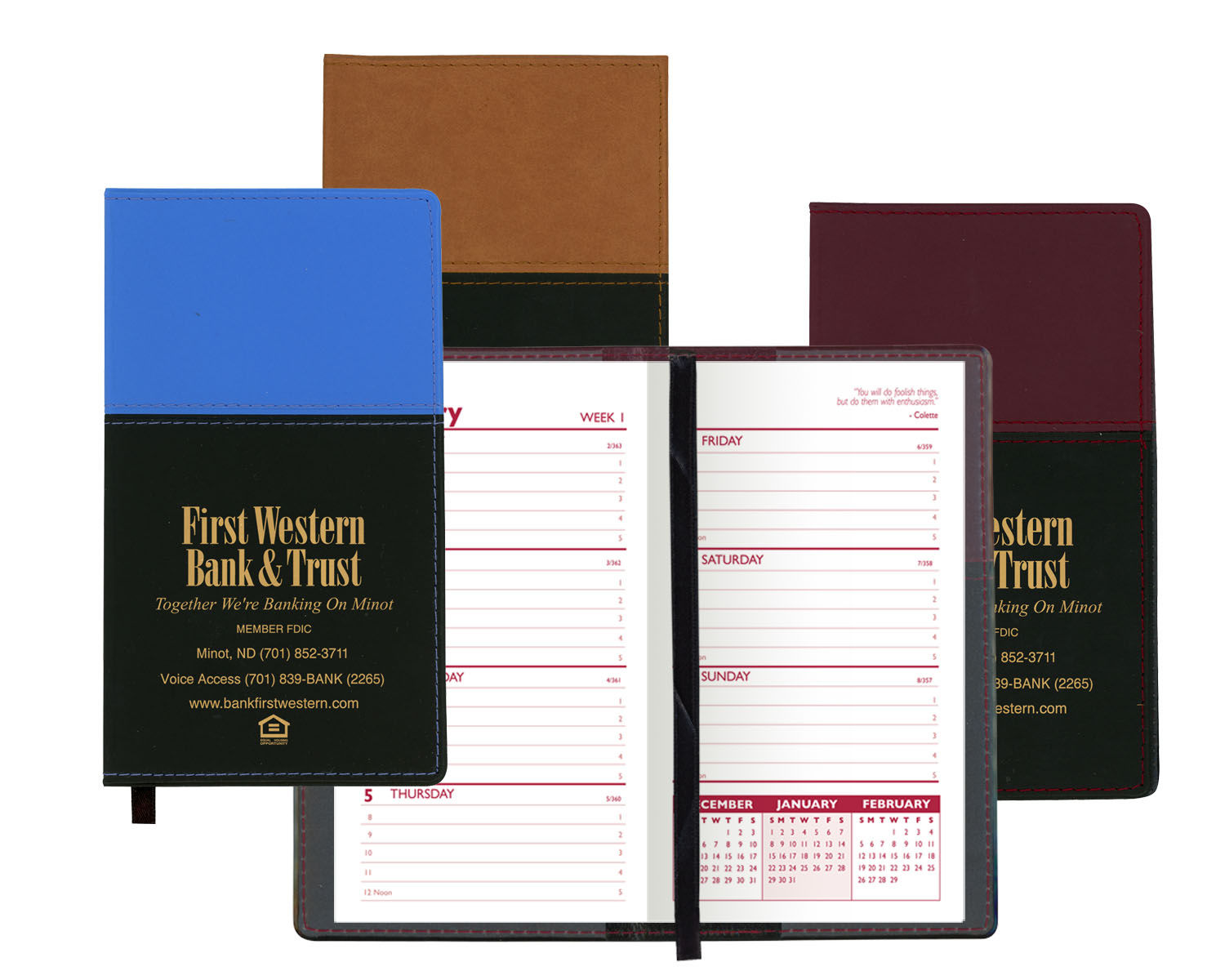 Mystic Series Soft Cover 2 Tone Vinyl Weekly Planner/ no Map / 1 Color 4
