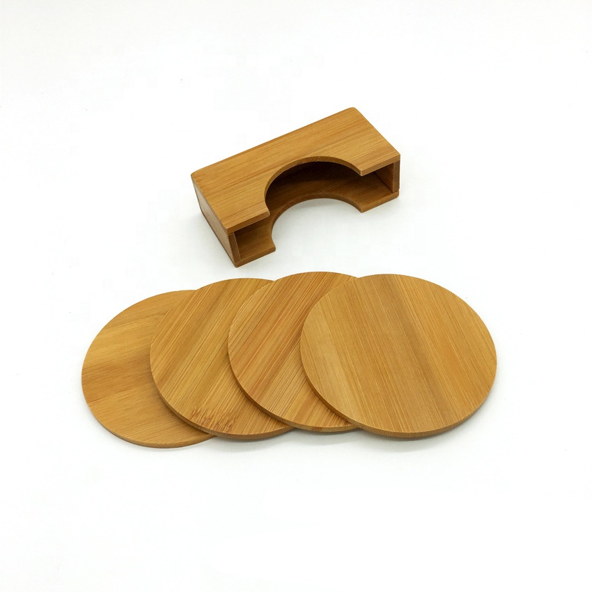 Round Wooden Coaster Set 6
