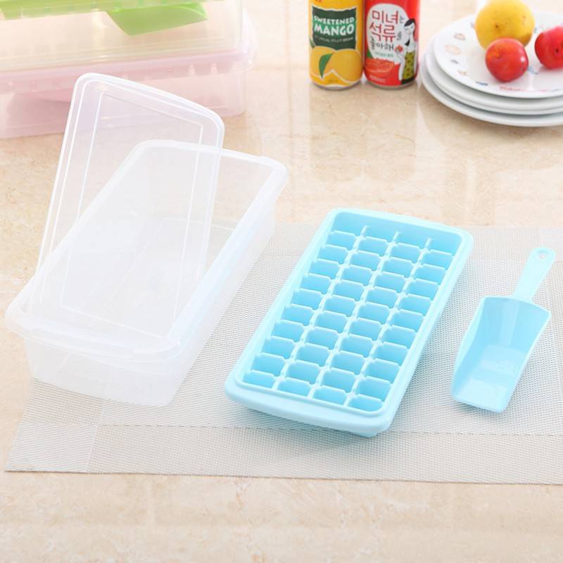 Ice Cube Tray With Lid & Bin 3