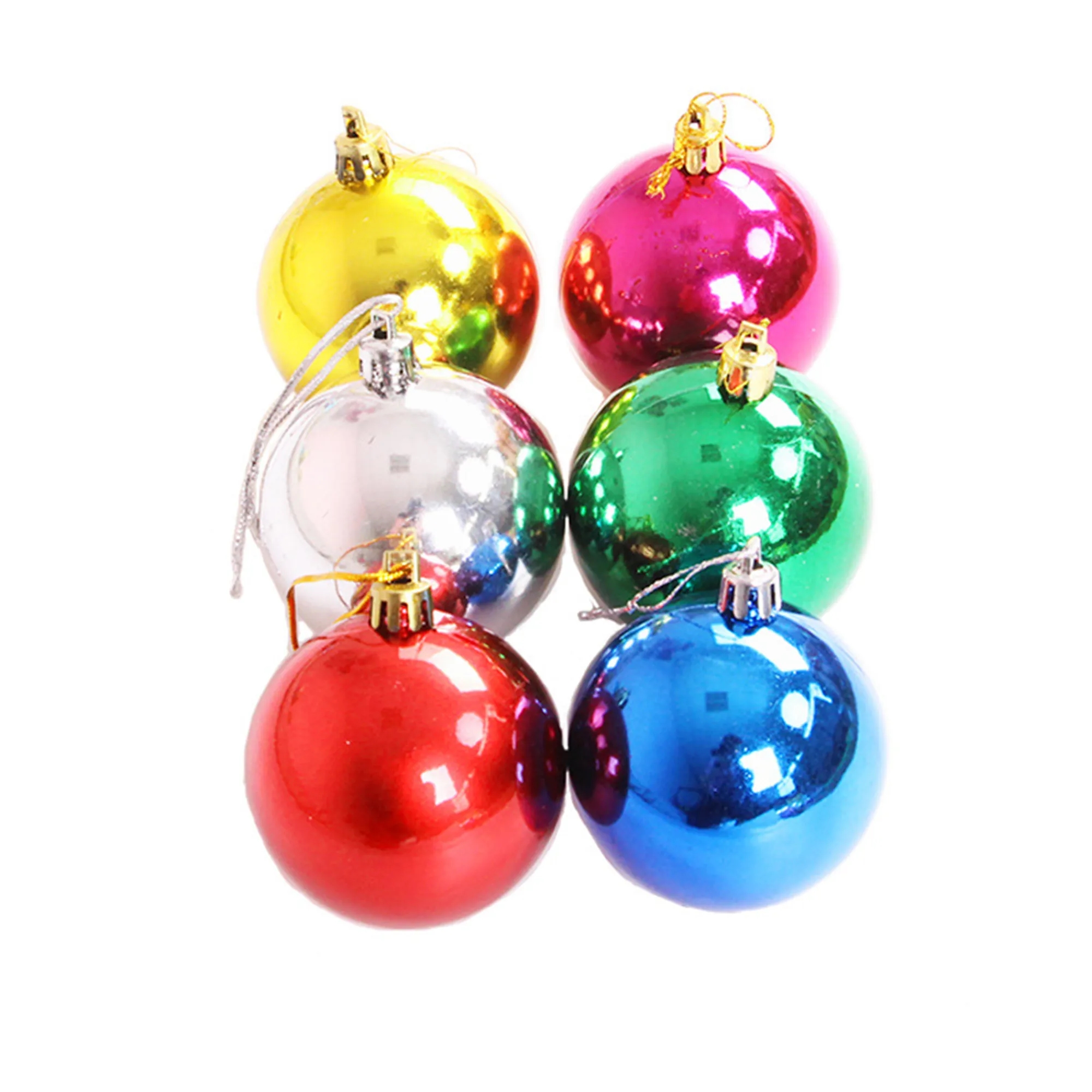 3 1/4" Dia Christmas Ornaments Plastic Ball 3