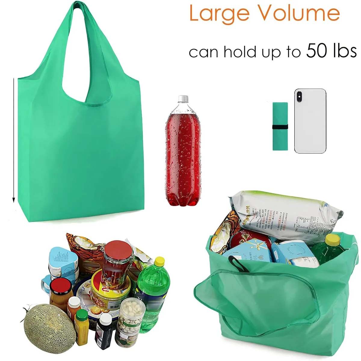 Colorful Reusable Foldable Grocery Bags 8