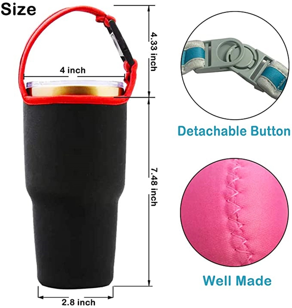 30oz Carrier Holder Pouch with Shoulder Strap 5