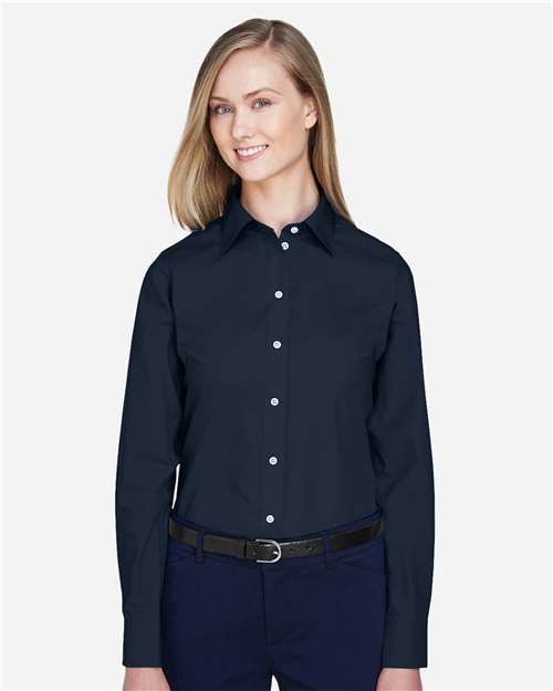 Women's Crown Collection® Broadcloth Woven Dress Shirt - D620W 2
