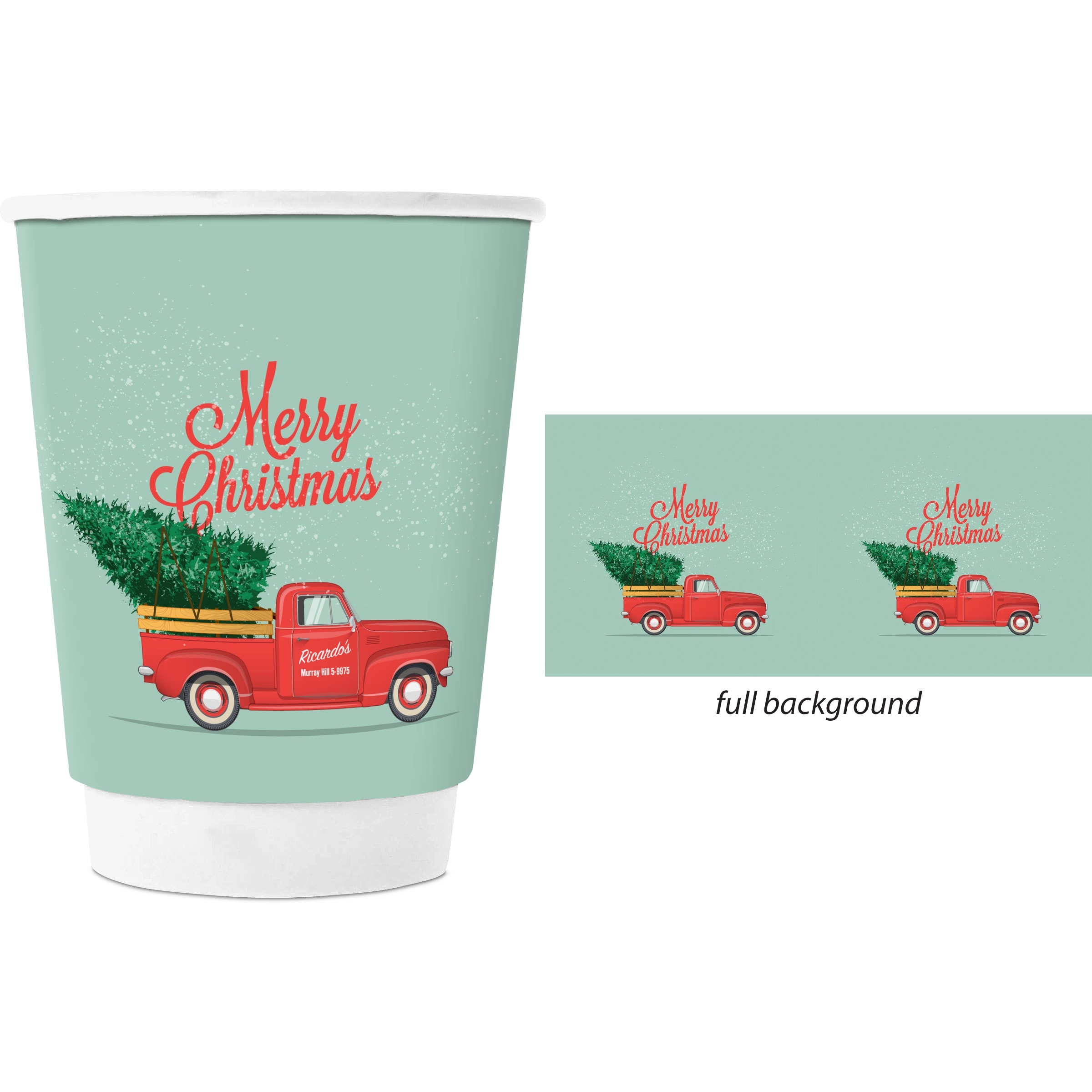 Holiday Themed 12 oz Double Wall Cup 8