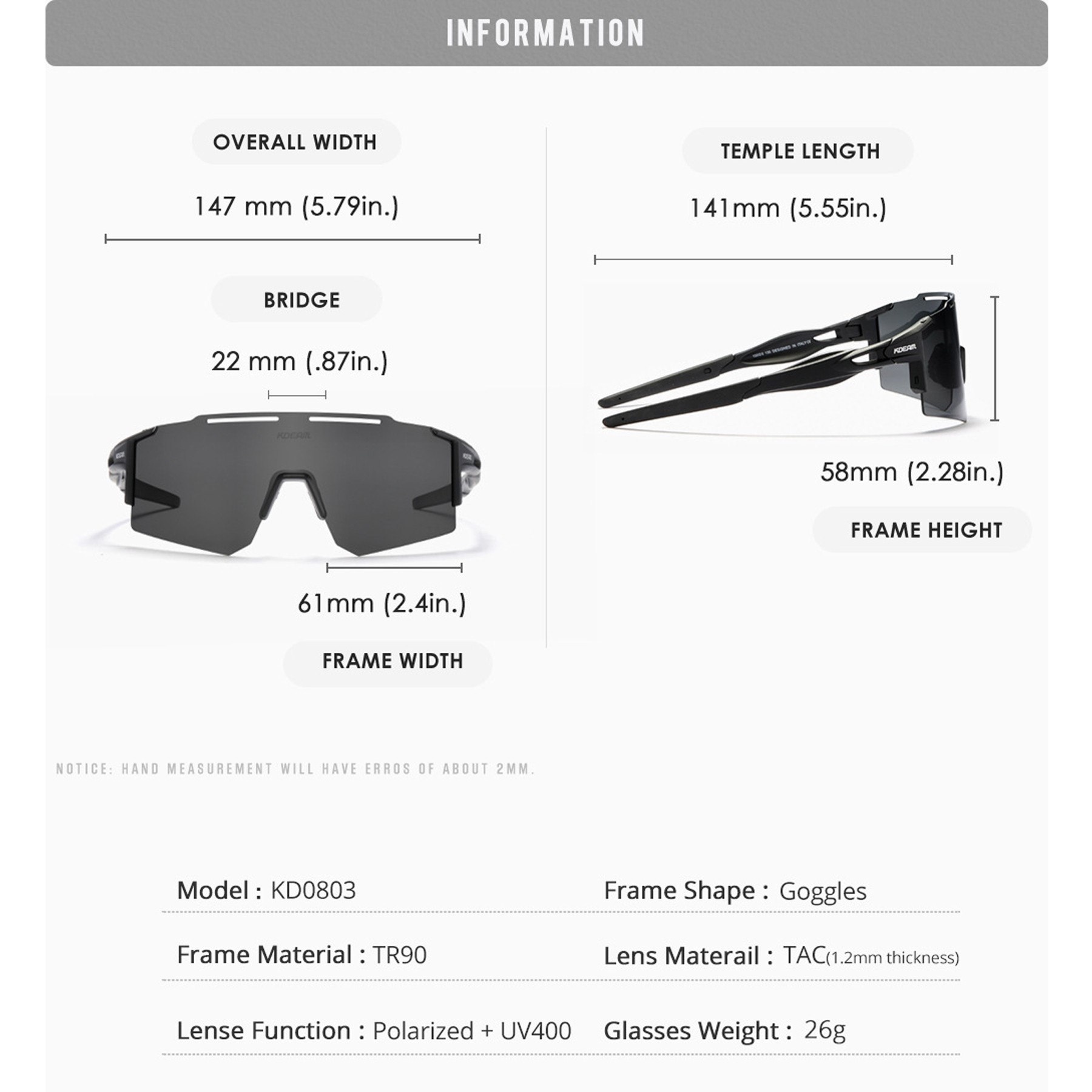 Unisex Polarized Cycling Uv400 Protection Sunglasses 3
