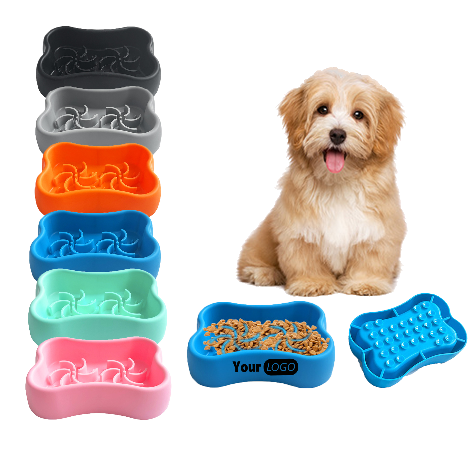 Slow Feeder Silicone Dog Bowl 2