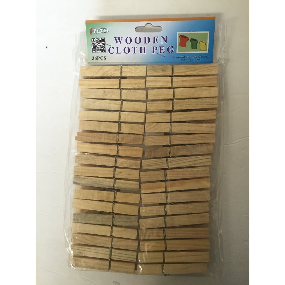 Wooden Clothespin Clips - Bamboo 20 Pack 2