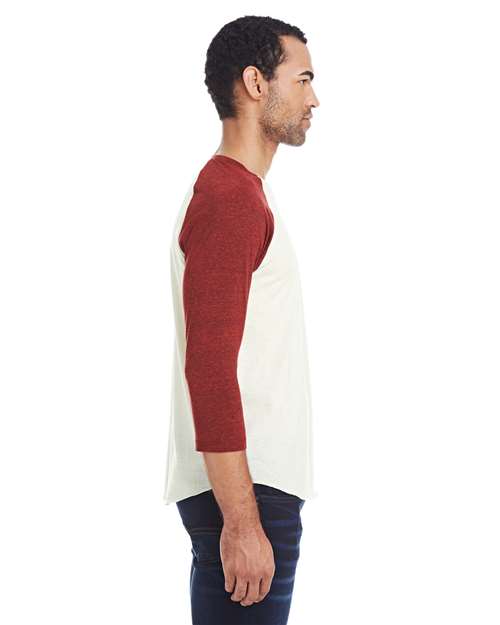 Unisex Triblend Three-Quarter Sleeve Raglan T-Shirt - 302G 2