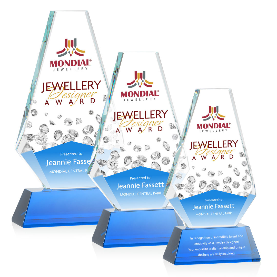 Kingsley VividPrint™ Award on Newhaven Base - Blue