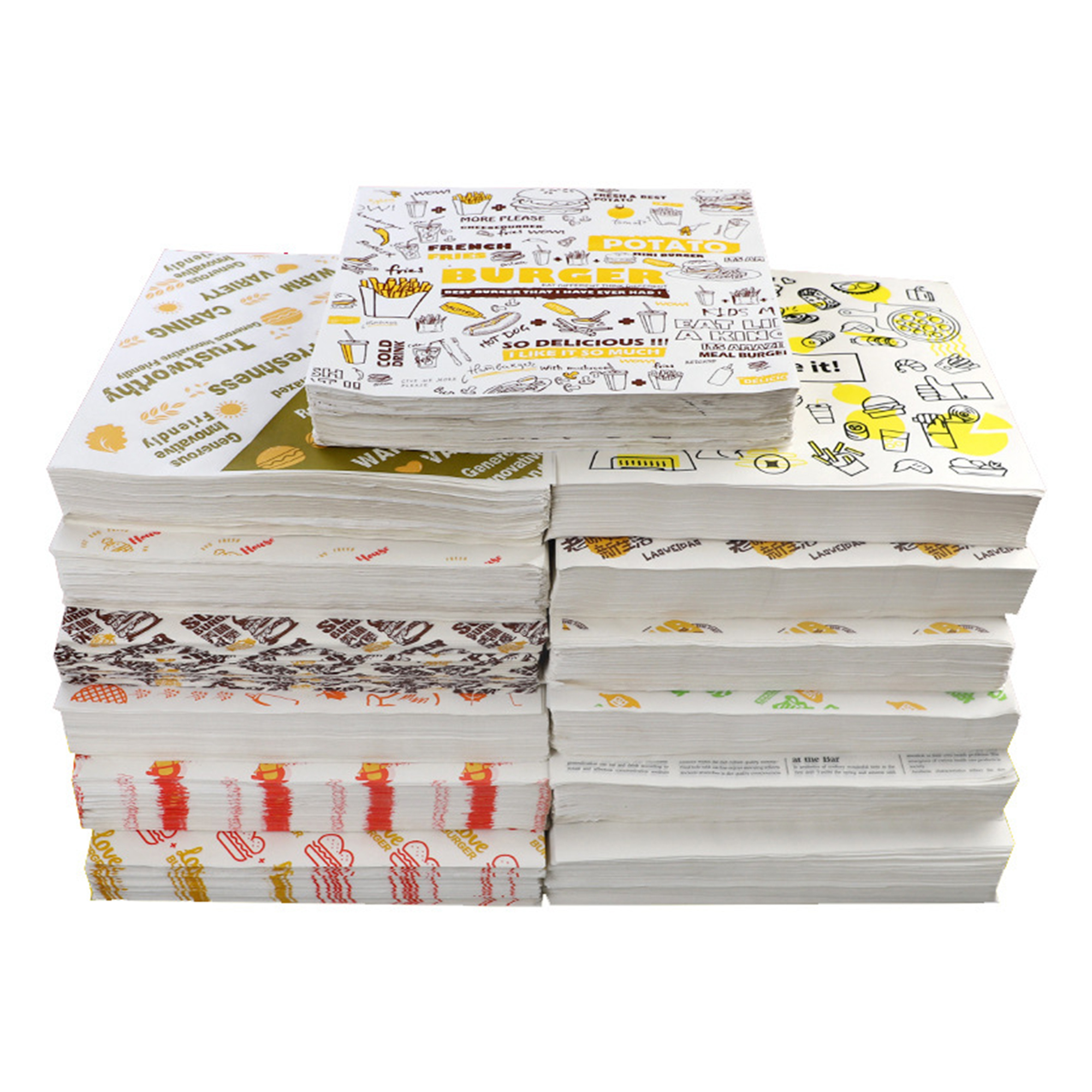 Custom Grease Resistant Food Wrappping Wax Paper 2