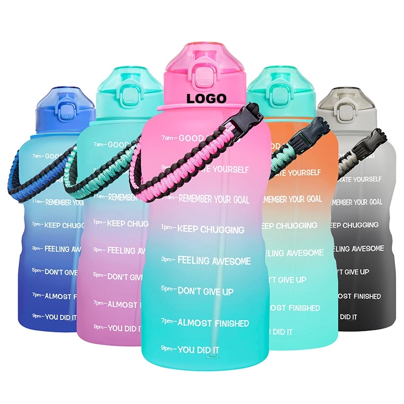 126 OZ Motivational Water Bottle with Paracord Handle 2