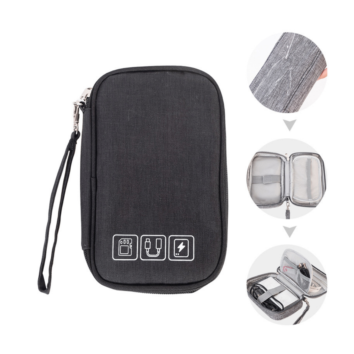 Compact Tech Organizer Pouch for Cables and Accessories 4