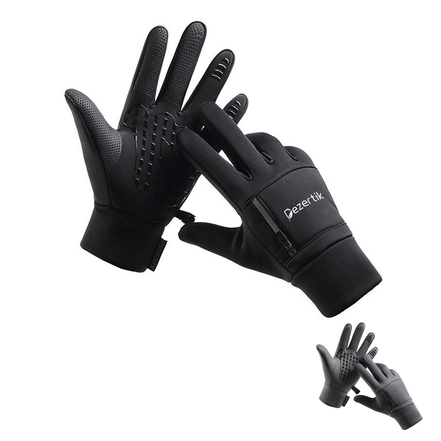 Outdoor Windproof and Waterproof with Fleece Warm Gloves