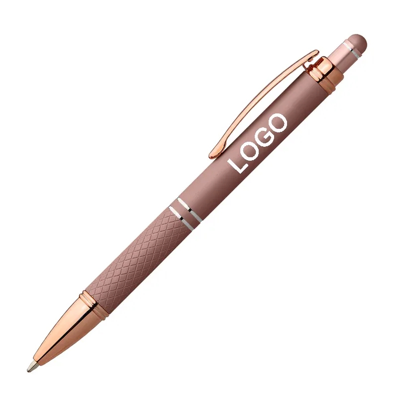 Quilted Grip Softy Metallic Stylus Rose Gold Pen 6