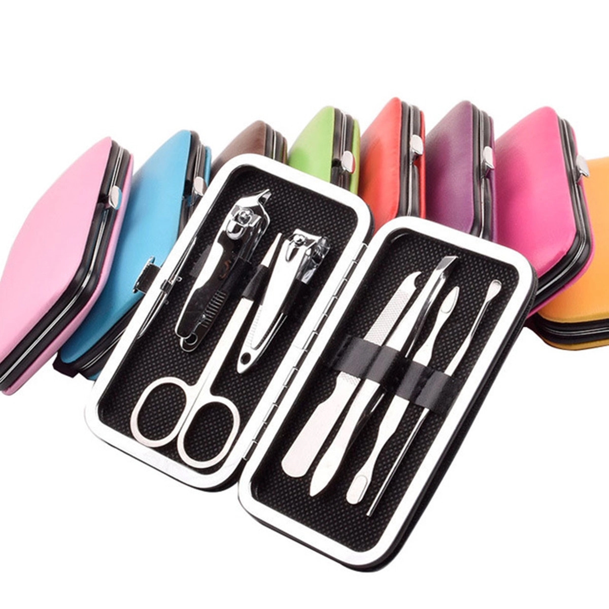 Portable 7 Piece Facial and Nail Manicure Pedicure Set 1