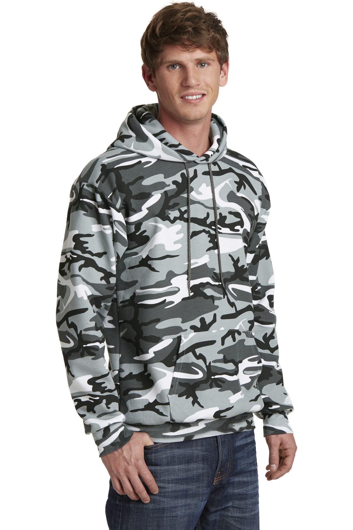 Port & Co Core Fleece Camo Pullover Hooded Sweatshirt. PC78HC 44