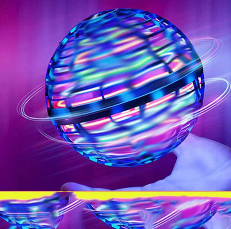 Auto-Return Rainbow LED UFO Flying Ball 2
