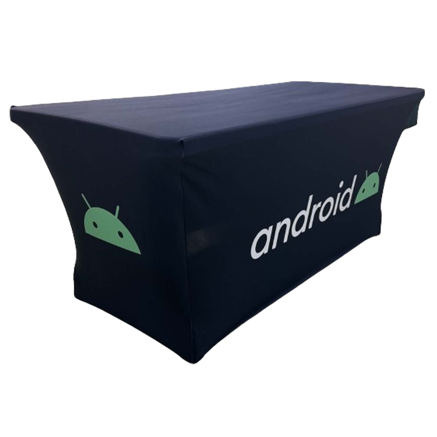 24 Hr Express Ship - Sublimated Stretch Curved Fit Table Throw for 6ft table, 4 sided, Closed Back 6