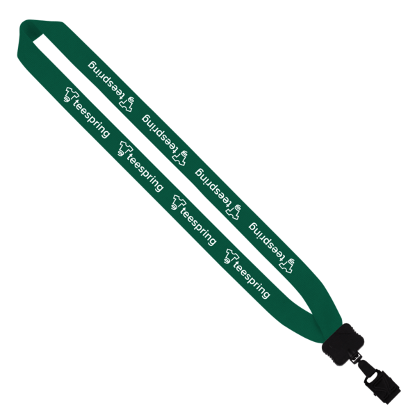 1" Cotton Lanyard with Plastic Clamshell & O-Ring 37