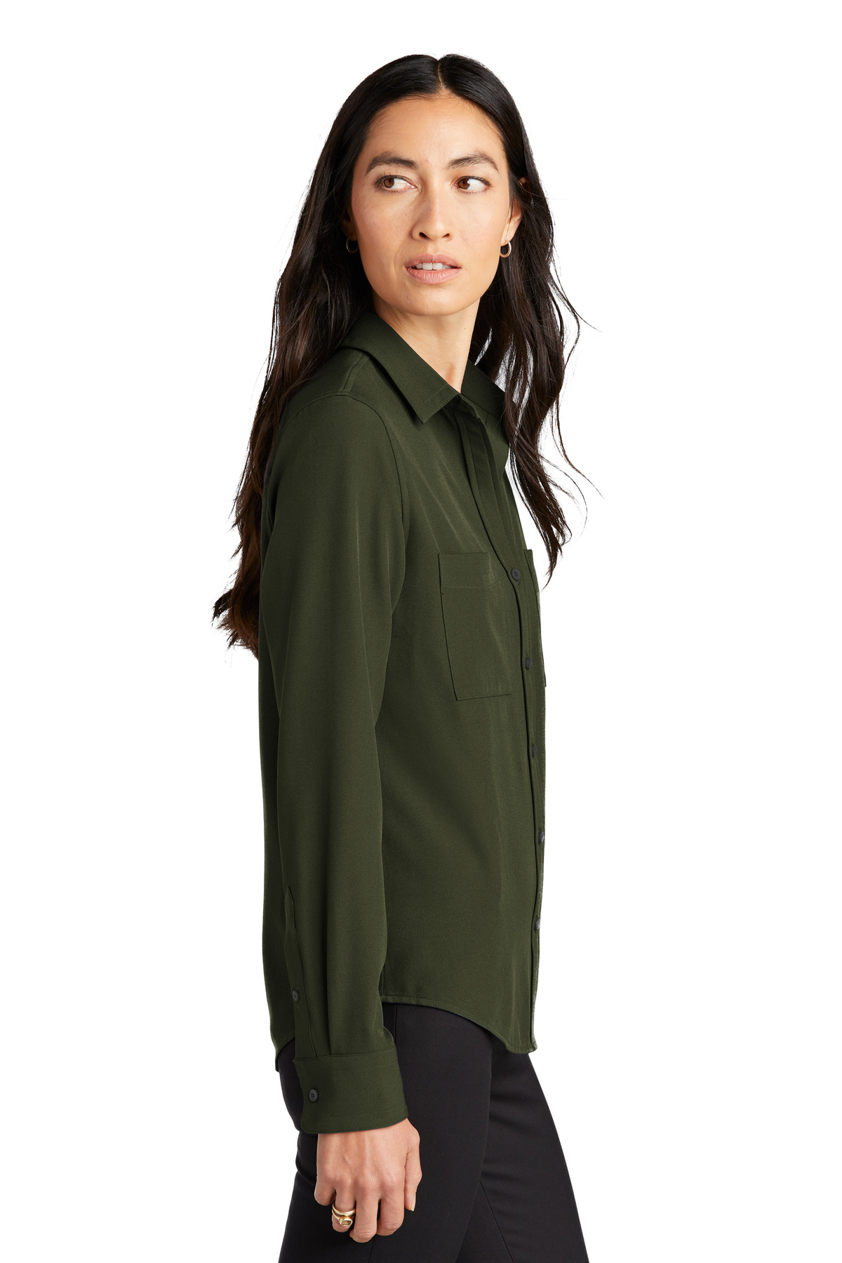 Mercer+Mettle Women's Stretch Crepe Long Sleeve Camp MM2013 20