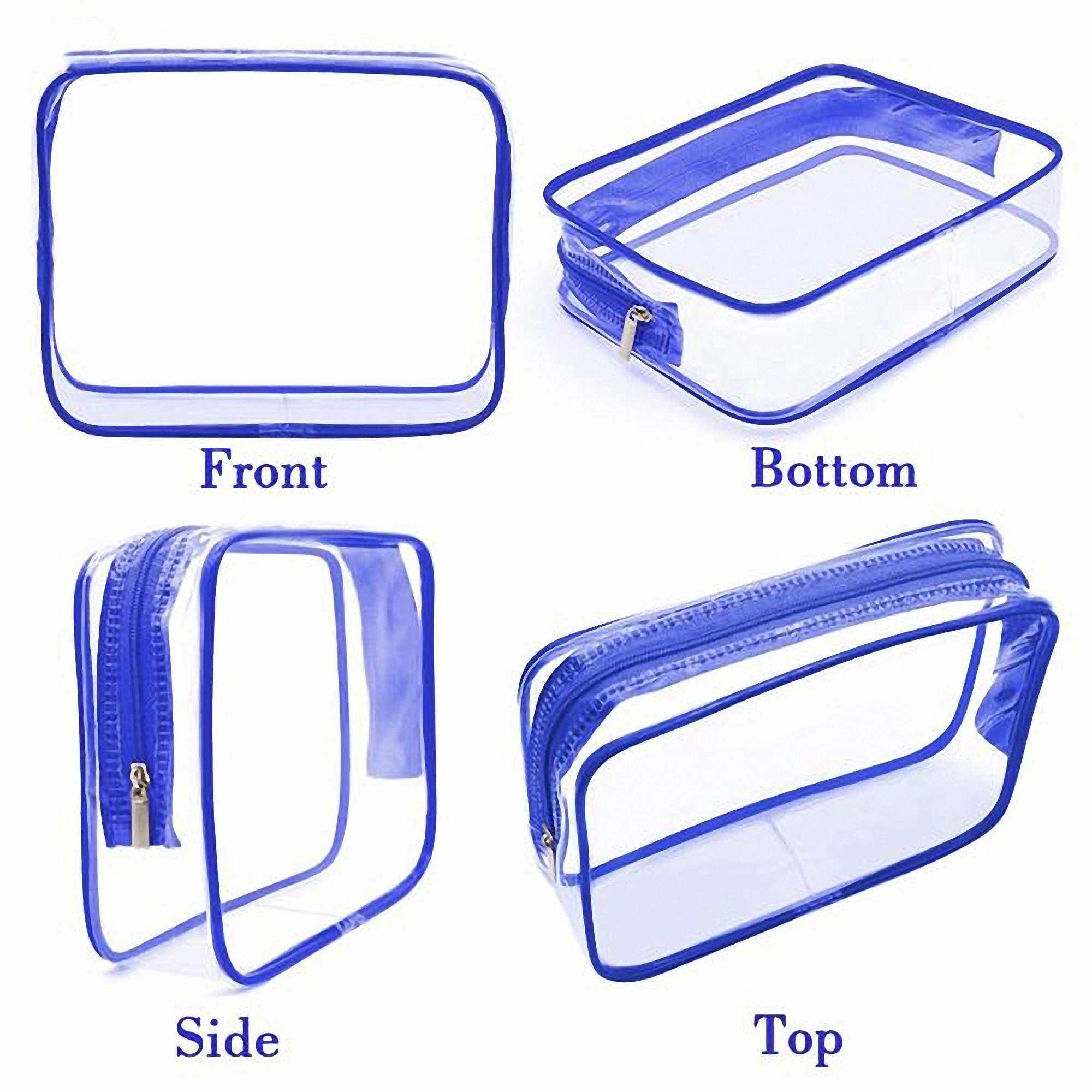 Clear Travel Toiletry Bag Set 5