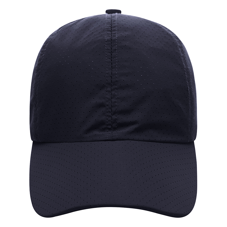 Stock Solid Color Quick Dry Poly 6 Panel Cap, Elastic Back 9