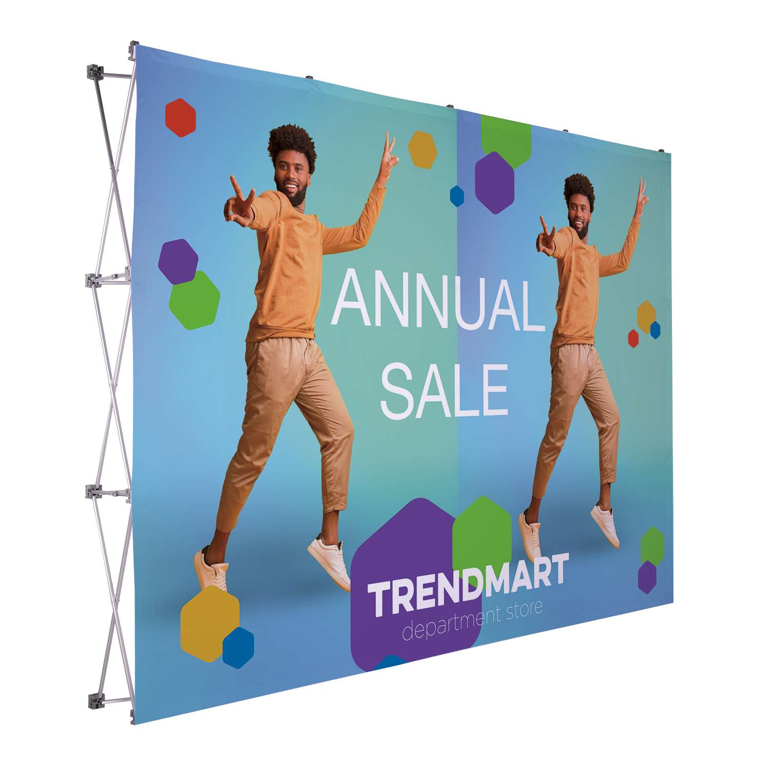 10' Straight Splash Floor Display Face Kit (Block-Out Fabric)