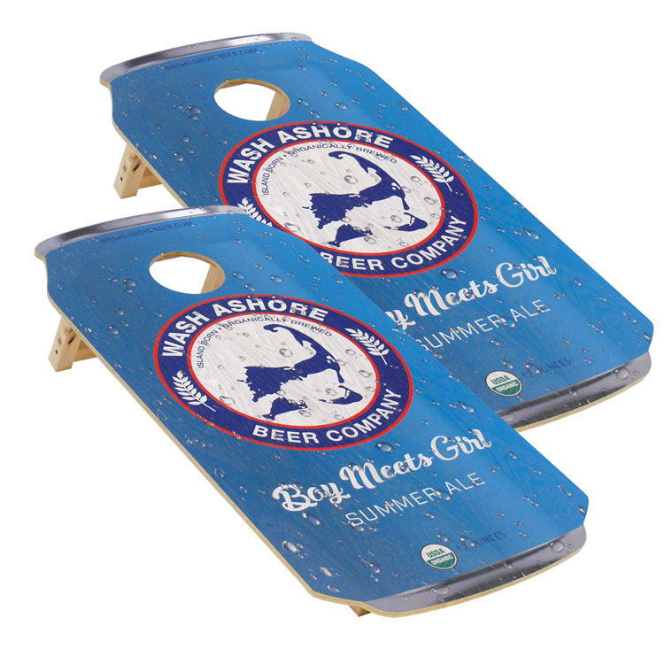 Can Shape Bag Toss Game Set of 2 Decks Imprint Included