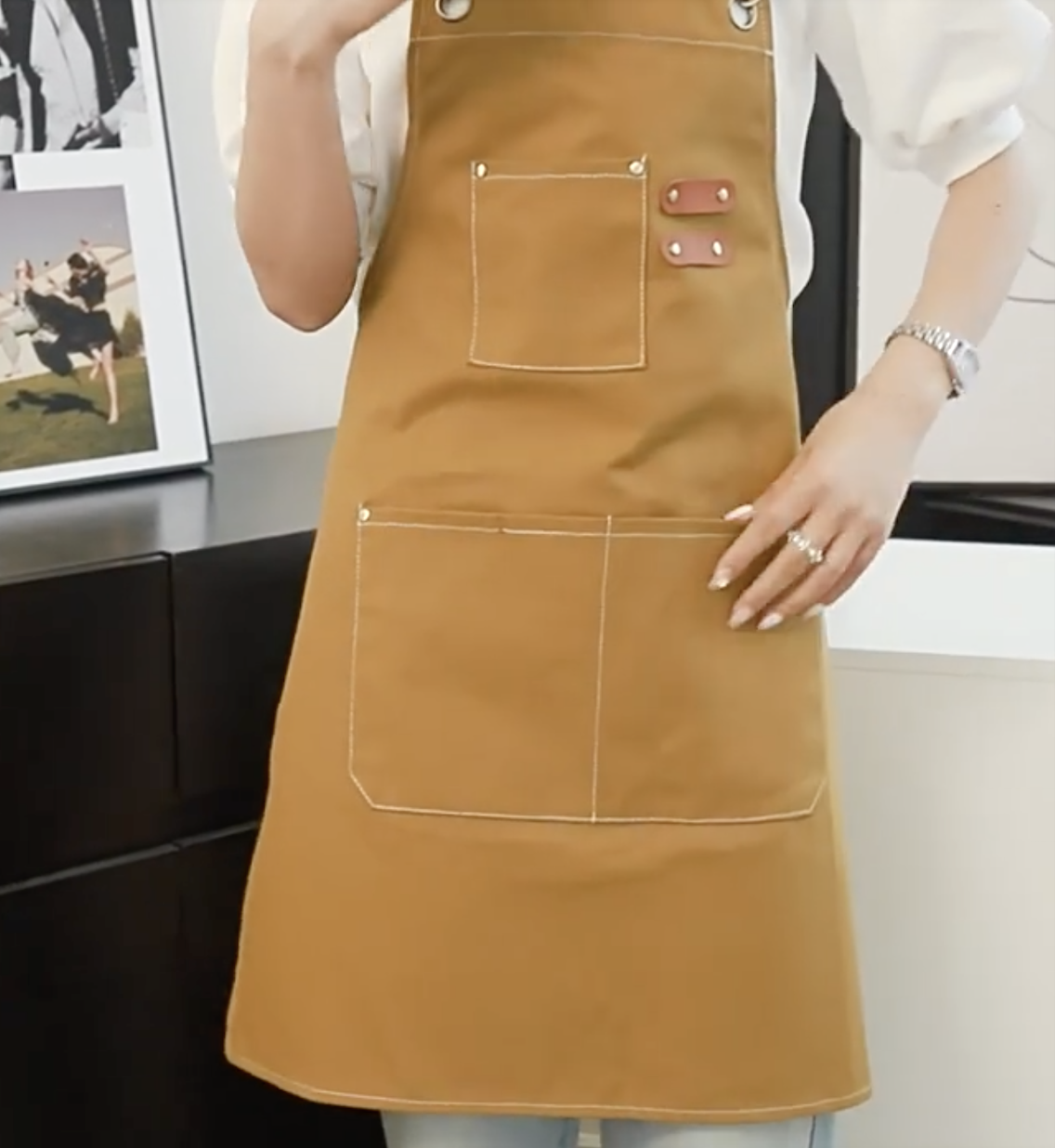 Canvas Aprons with 3 Pockets 7