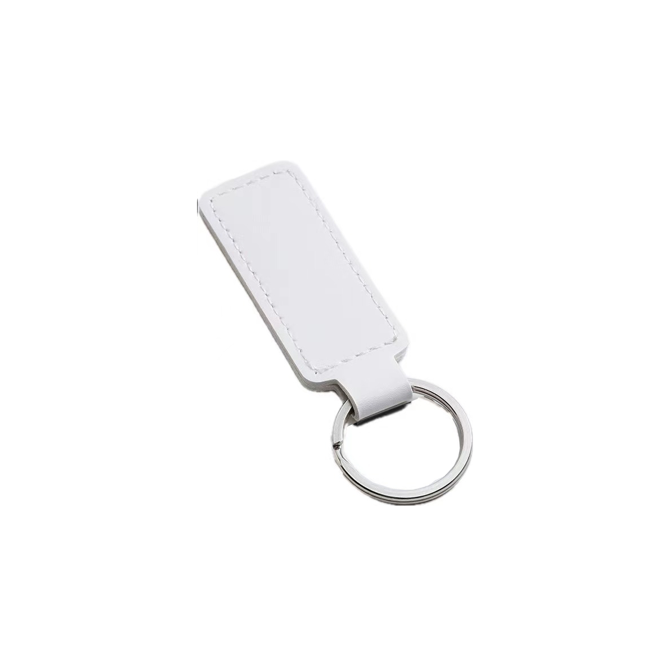 Vegan Leather Rectangle Shaped Keychain 6
