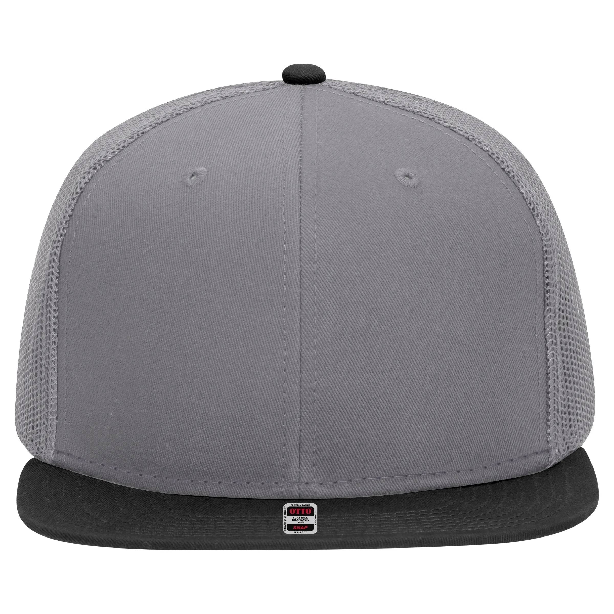 OTTO SNAP 6 PANEL MID PROFILE MESH BACK TRUCKER SNAPBACK HAT 25