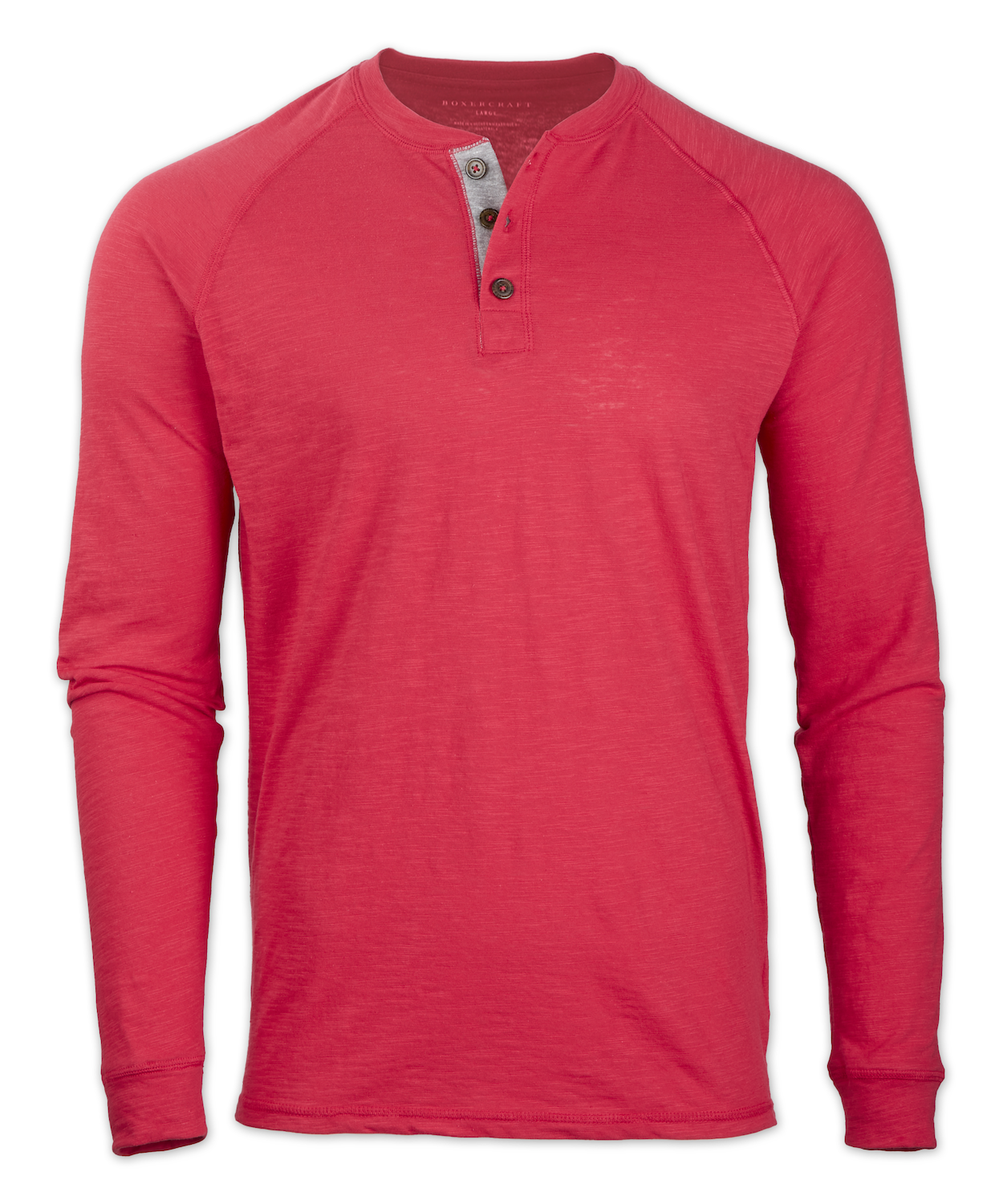 BOXERCRAFT MEN'S HENLEY LS TEE 6