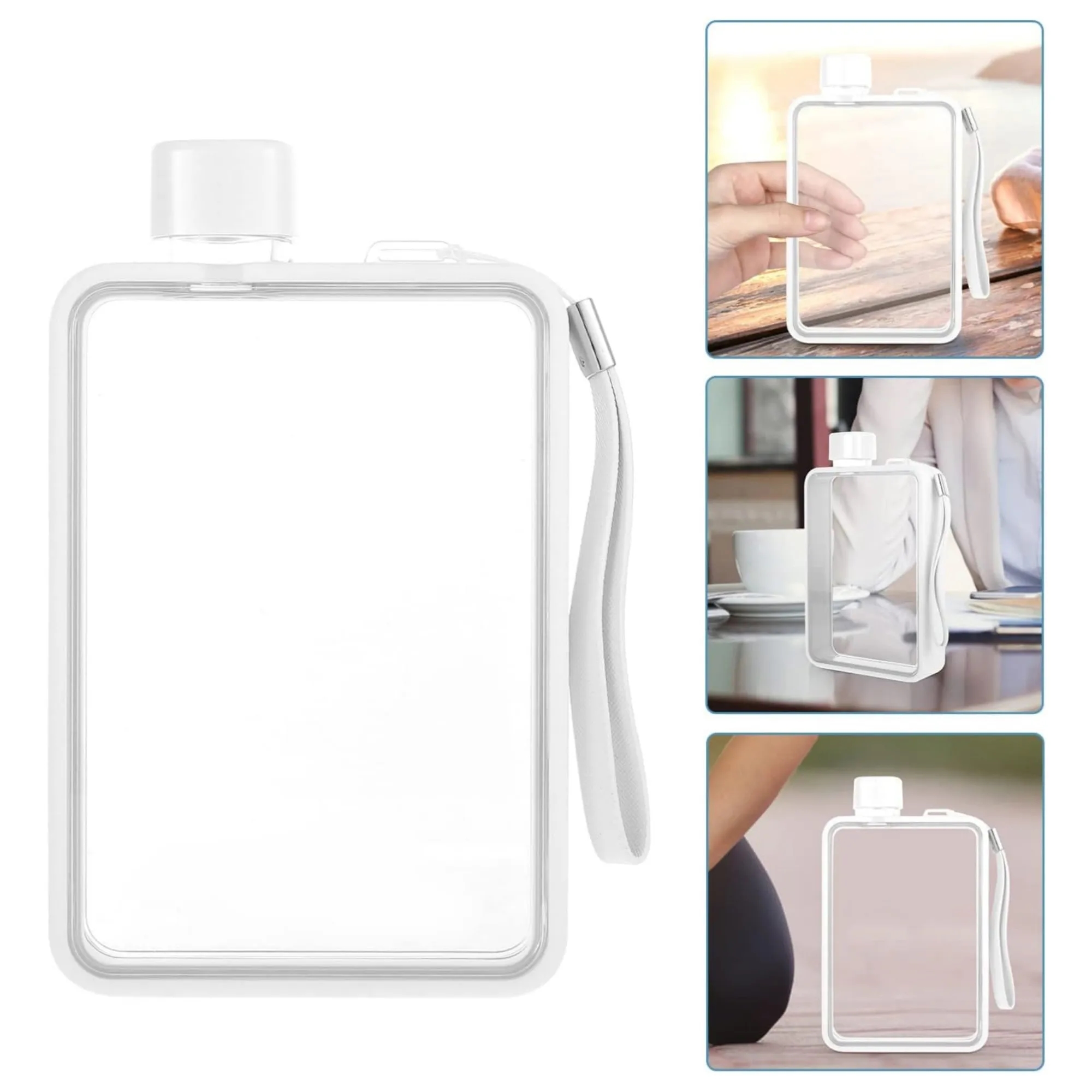 13OZ Sleek & Durable Polycarbonate Flat Water Bottle 6