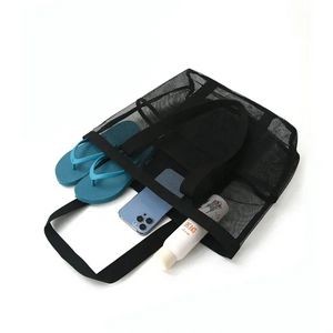 Large Foldable Mesh Beach Swimming Tote Bag 13