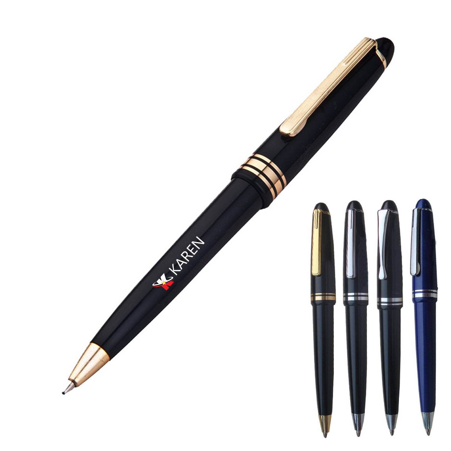 Light Polished Resin Refillable Ballpoint Pen
