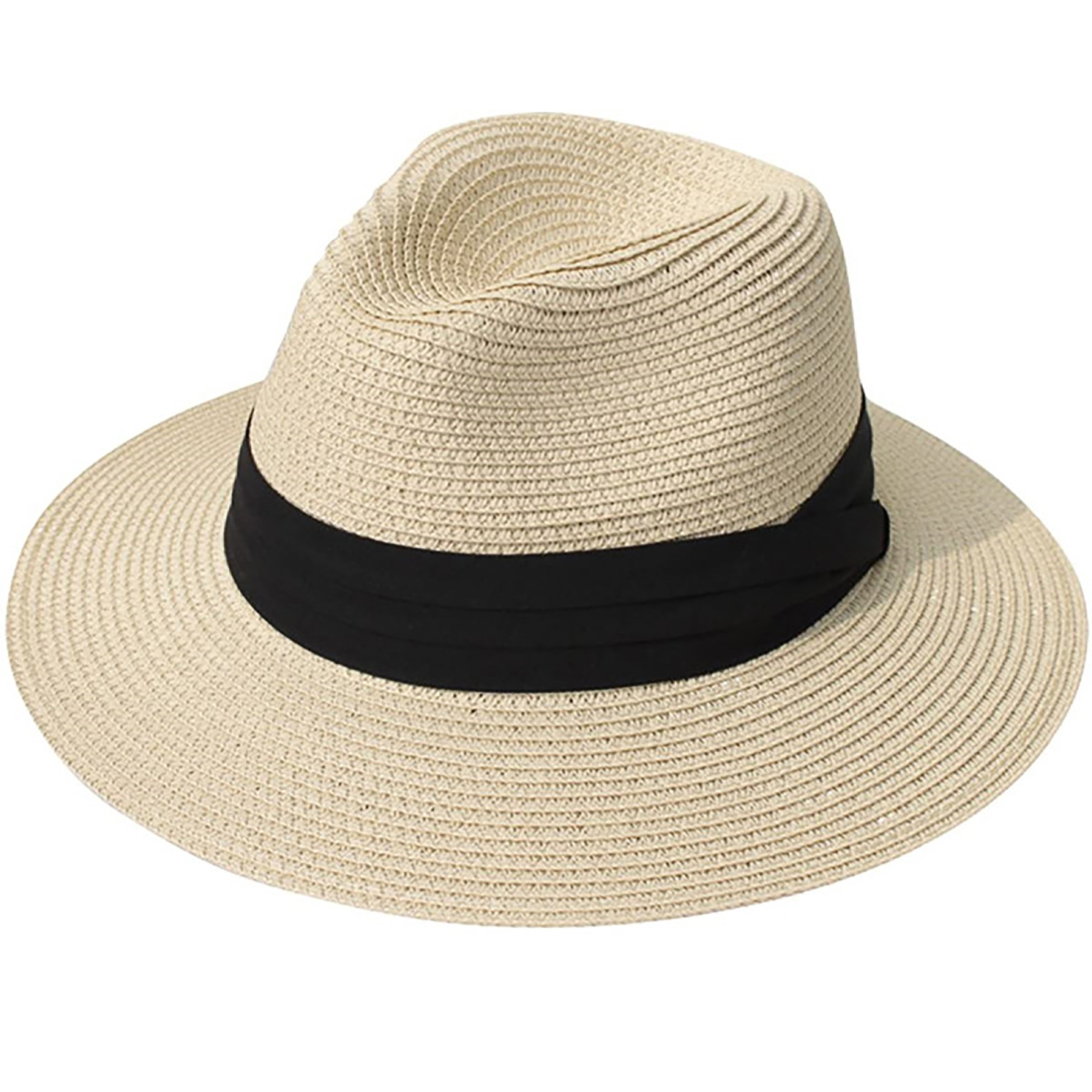 Women Wide Brim Straw Panama Sun Hat 1