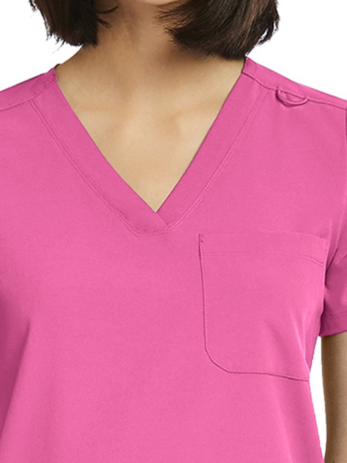 ScrubJoy Originals - Women's Fitted One-Pocket V-Neck Top 19