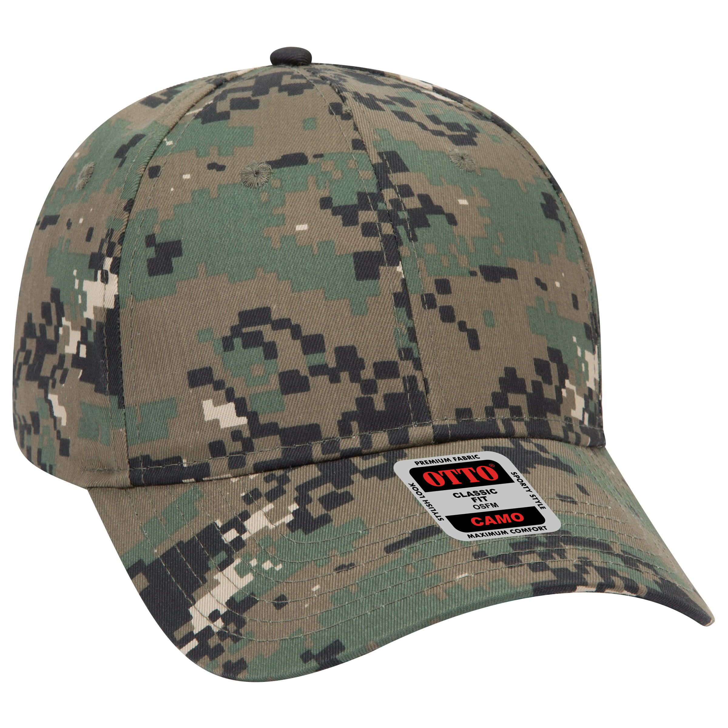 OTTO CAP® Camouflage 6 Panel Low Profile Baseball Cap 7