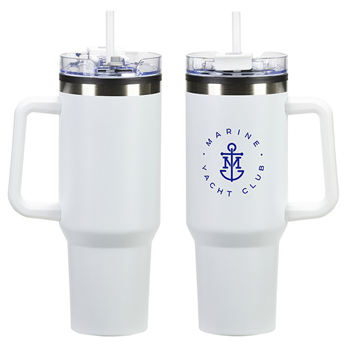 Ohana 40 oz Stainless Steel/Polypropylene Mug with Color-Matching Handle 29