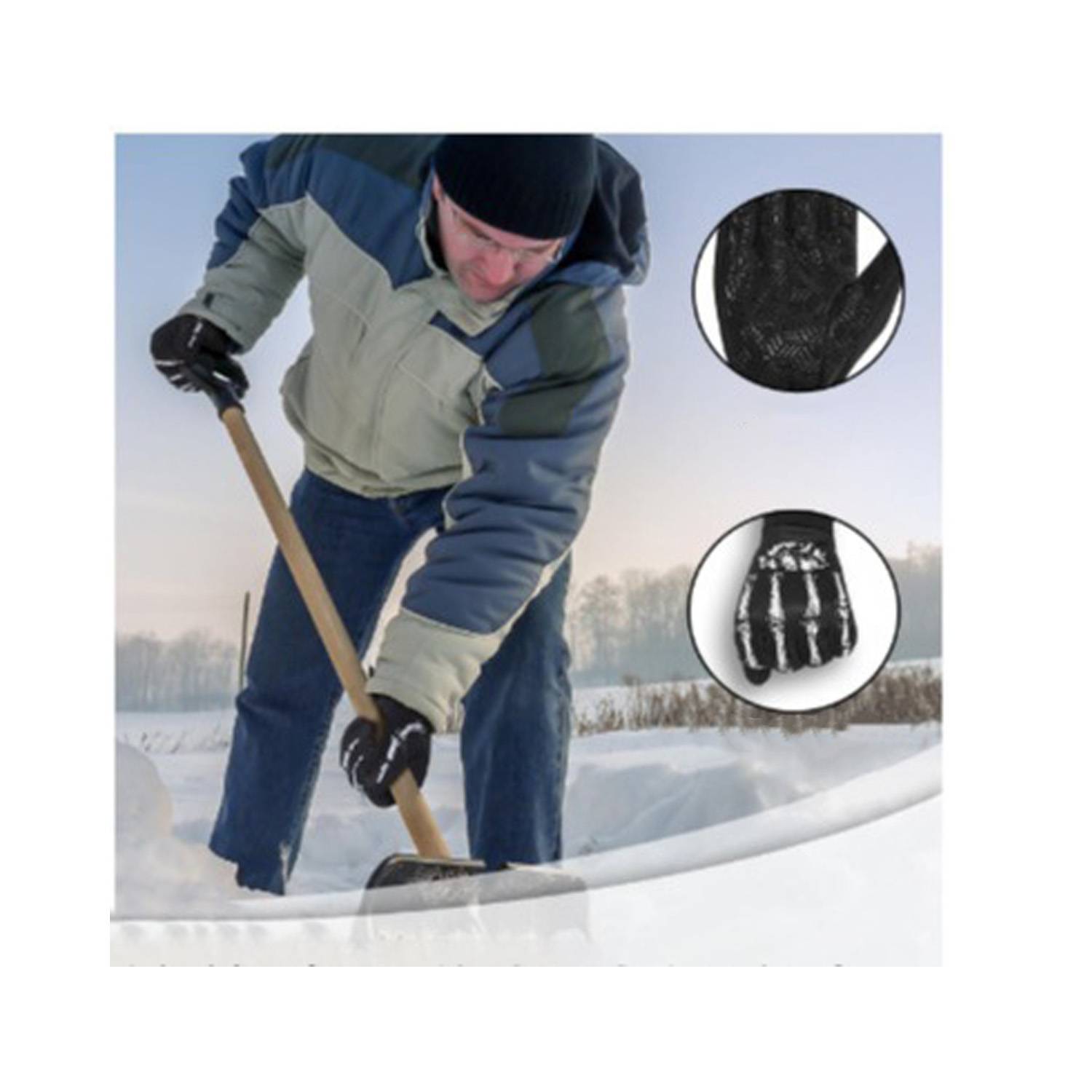 Winter PU Leather Waterproof Touchscreen Gloves 3