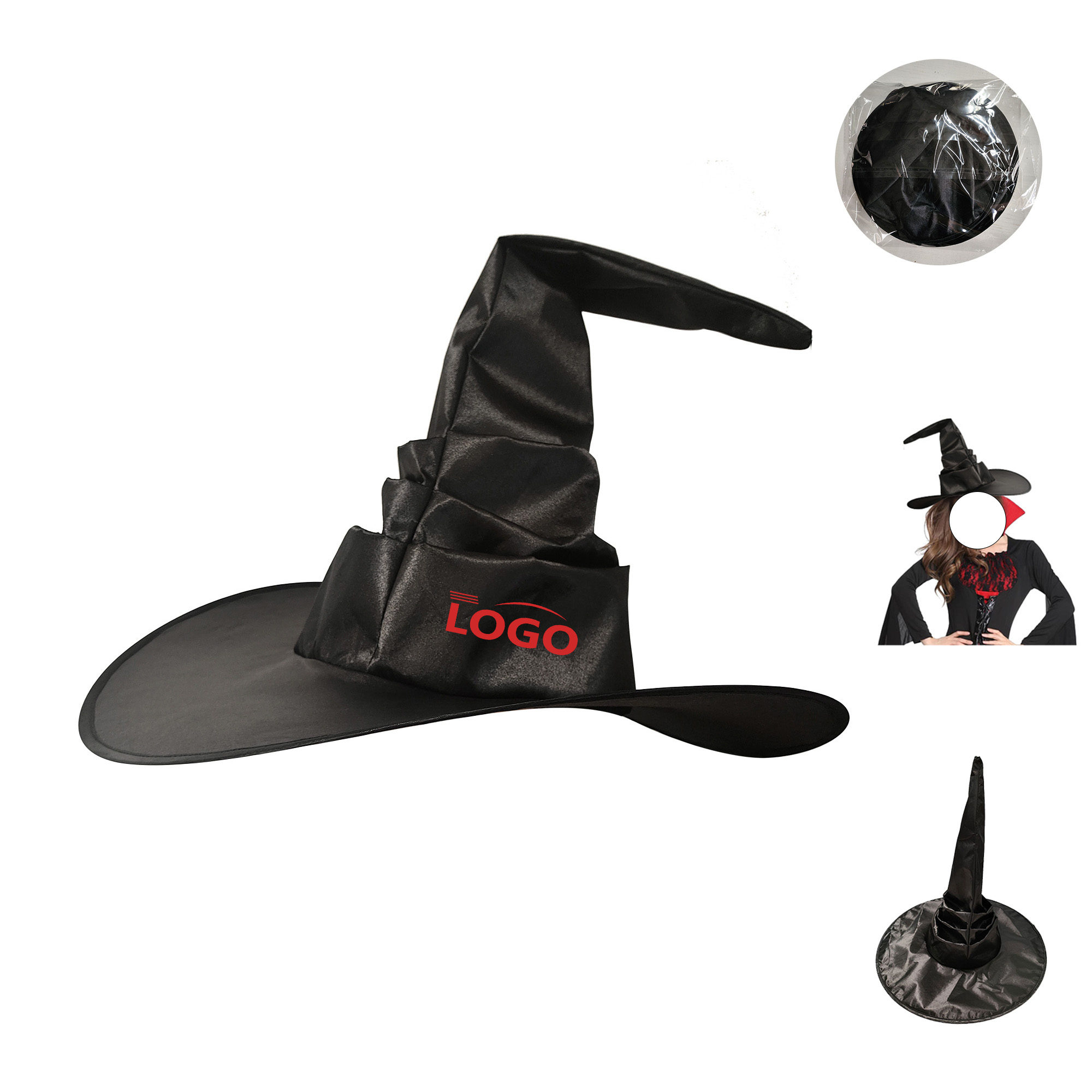 Non-woven Black Witch Costume Hat 2
