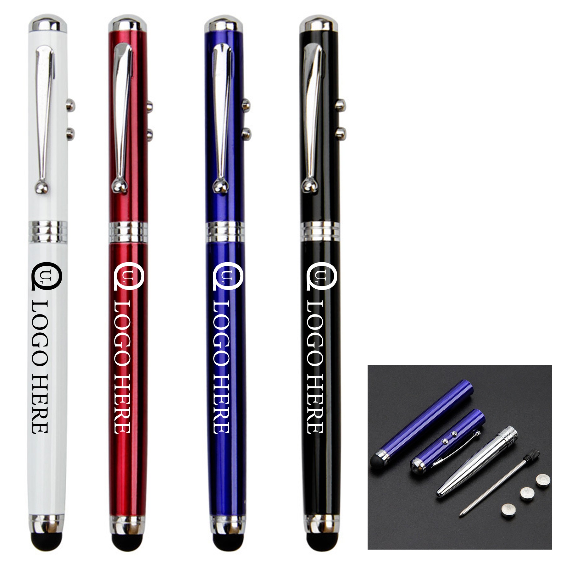 4 In 1 Metal Touch Screen Ballpoint Pen W/ Flashlight 1