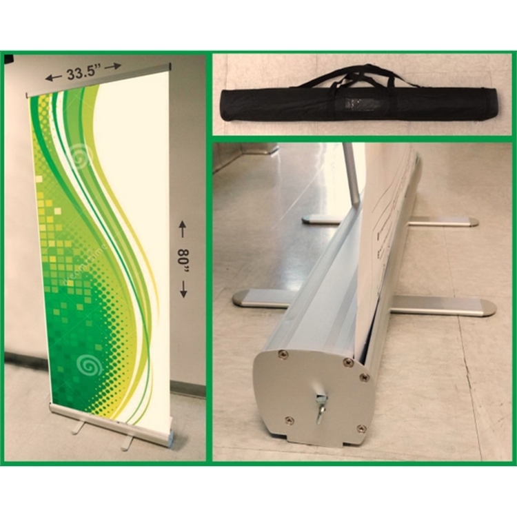 Standard 33.5 x 80 Inch Retractable Banner with Graphic 2