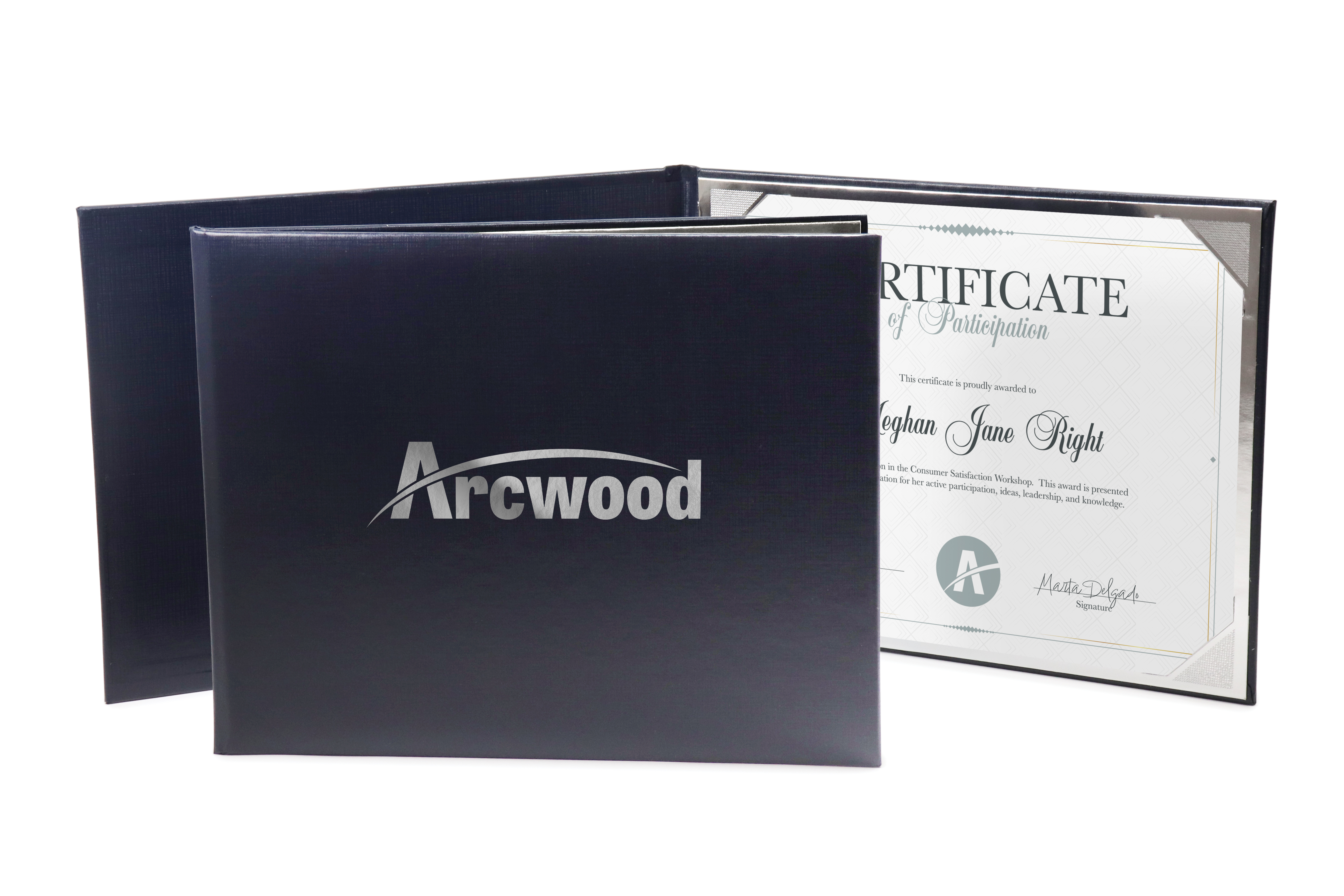 Deluxe Padded Single 8" x 10" Certificate Folder 6